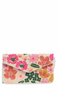 Collection XIIX Beaded Pop Floral Clutch