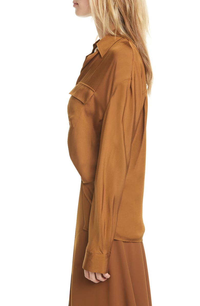 Vince Easy Utility Silk Blend Button-Up Shirt, Alternate, color,