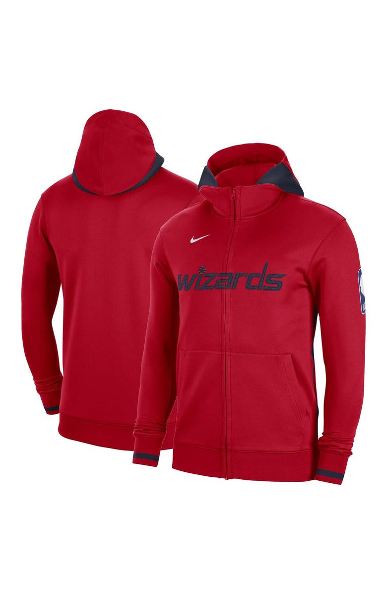 Nike Men's Nike Red Washington Wizards Authentic Showtime Performance Full-Zip Hoodie, Main, color, Red