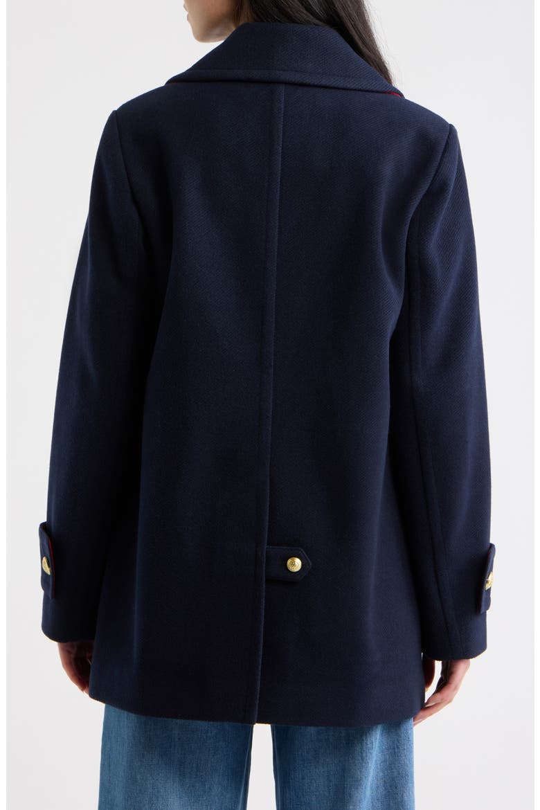 Twill Peacoat, Alternate, color, NAVY