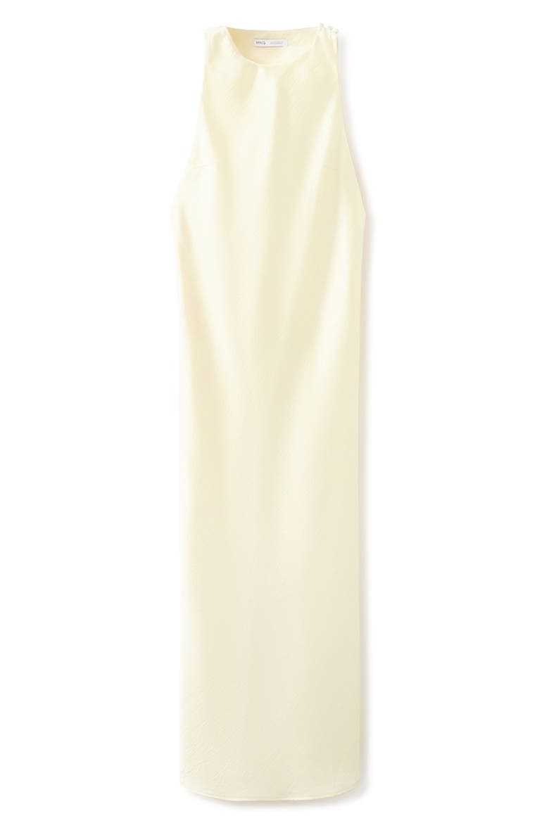Satin Open Back Dress, Alternate, color, PASTEL YELLOW