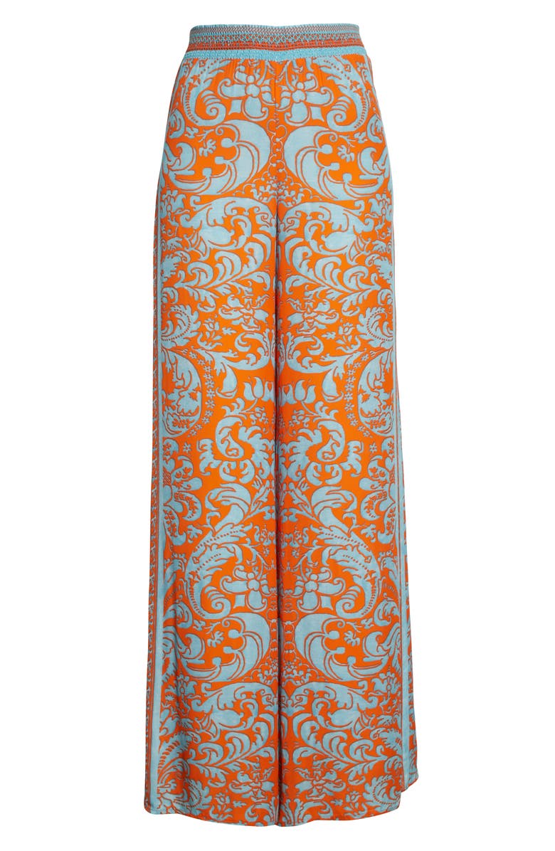 Alice + Olivia Athena Tapestry Print Wide Leg Pants, Alternate, color, 