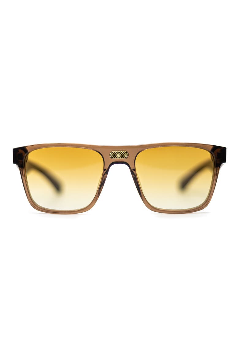 Legend 54mm Gradient Rectangular Blue Light Blocking Sunglasses, Main, color, AMBER SUN / BROWN