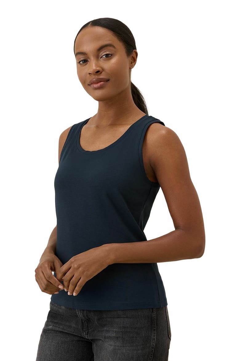 Organic Cotton Luxe Stretch Jersey Tank, Alternate, color, Midnight Blue