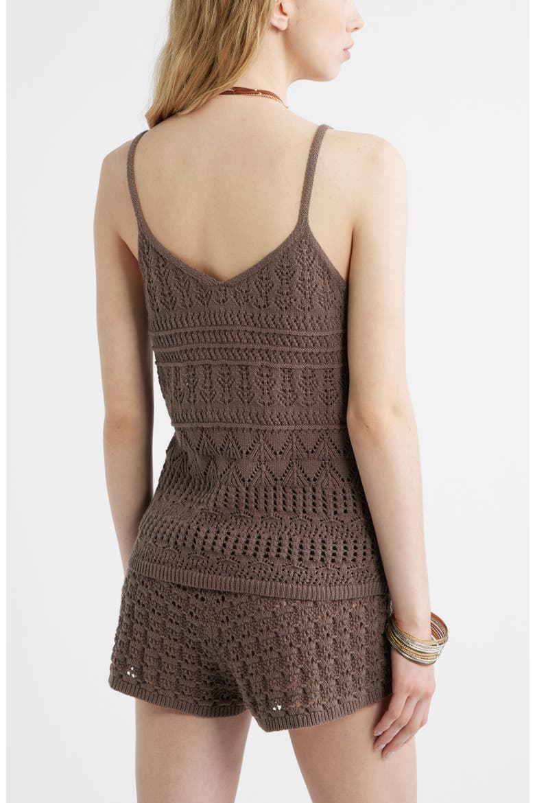 Open Stitch Cotton Tank, Alternate, color, BROWN QUARTZ