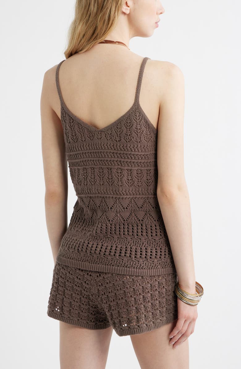 BP. Open Stitch Tank, Alternate, color, Brown Quartz