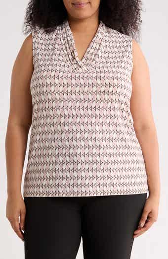 Anne Klein Triple Pleat Top