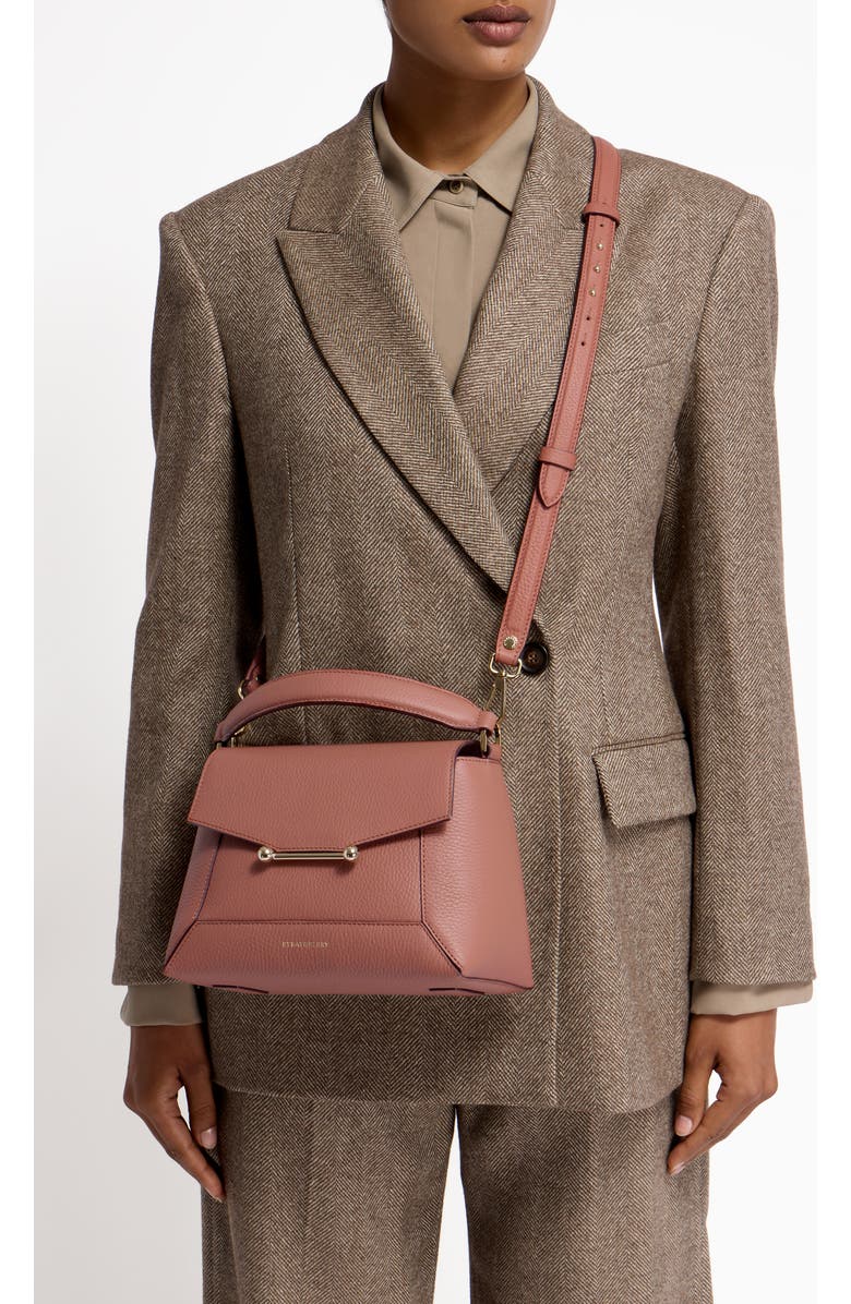 Strathberry Mosaic Leather Top Handle Bag, Alternate, color,