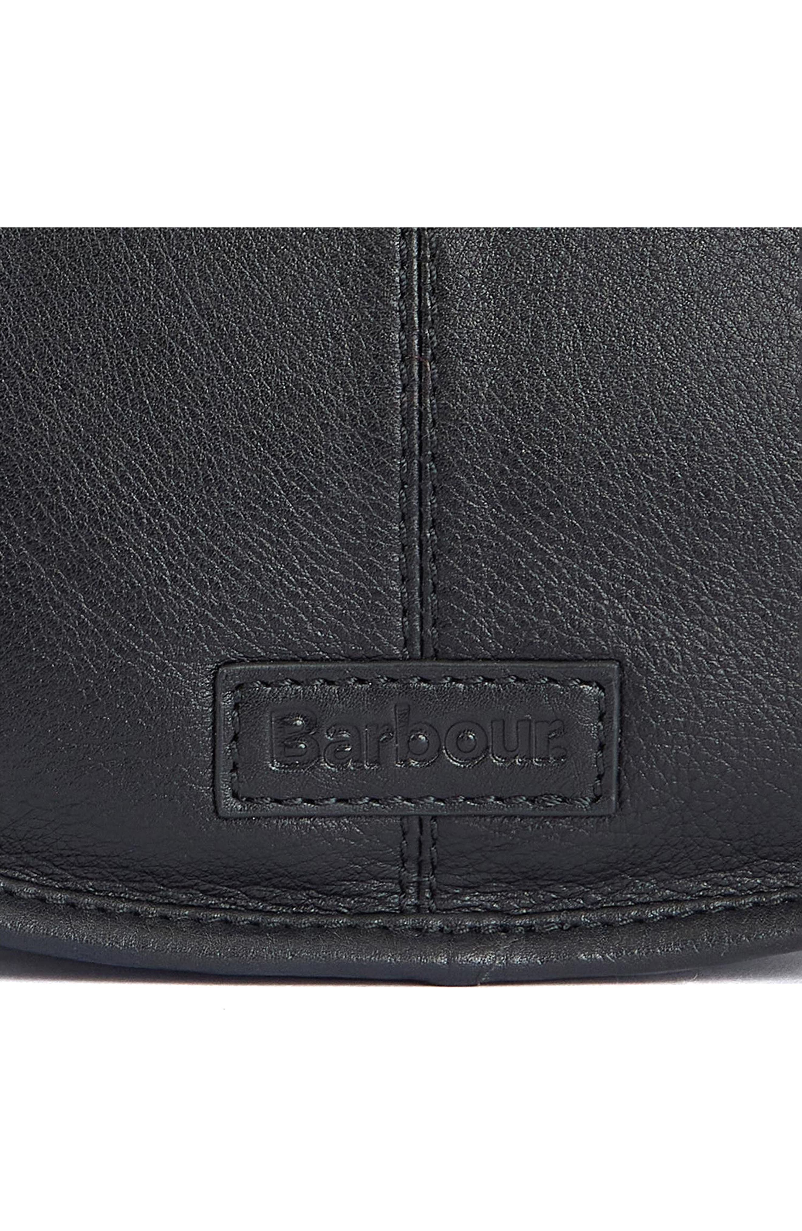 Barbour Laire Medium Leather Saddle Bag, Alternate, color, Black