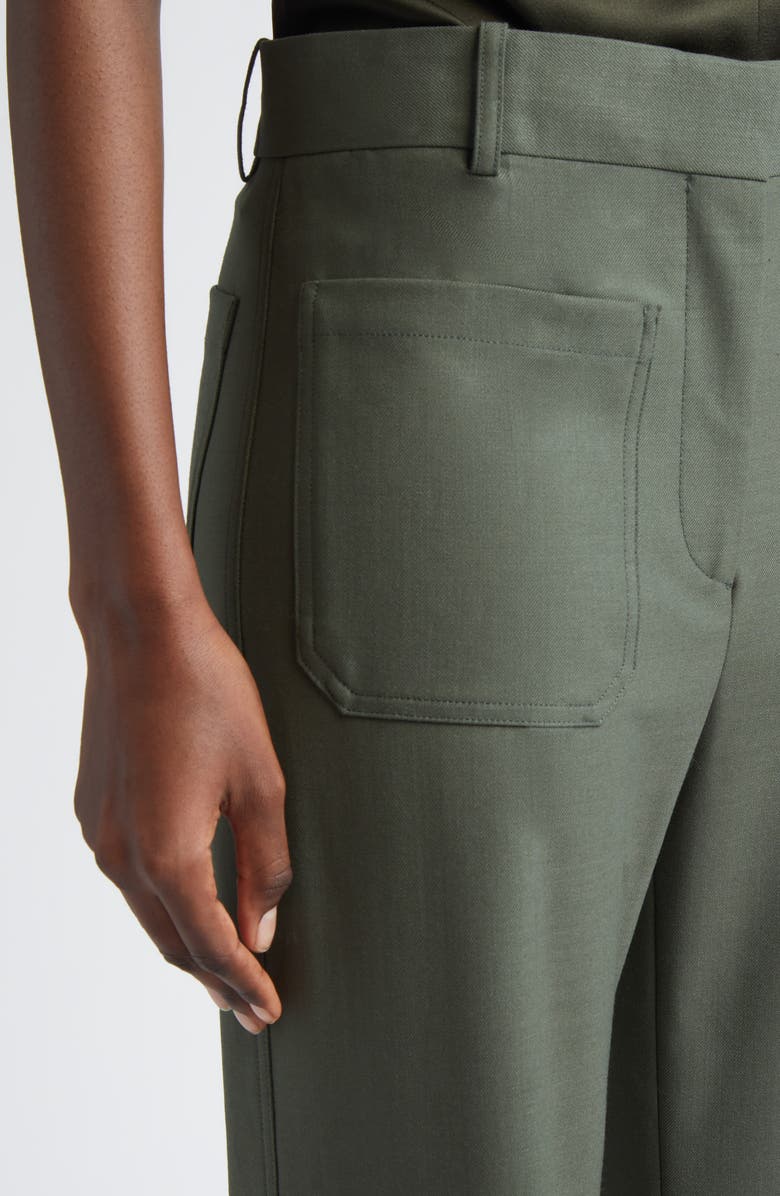 Victoria Beckham Alina High Waist Flare Leg Trousers, Alternate, color, Oregano