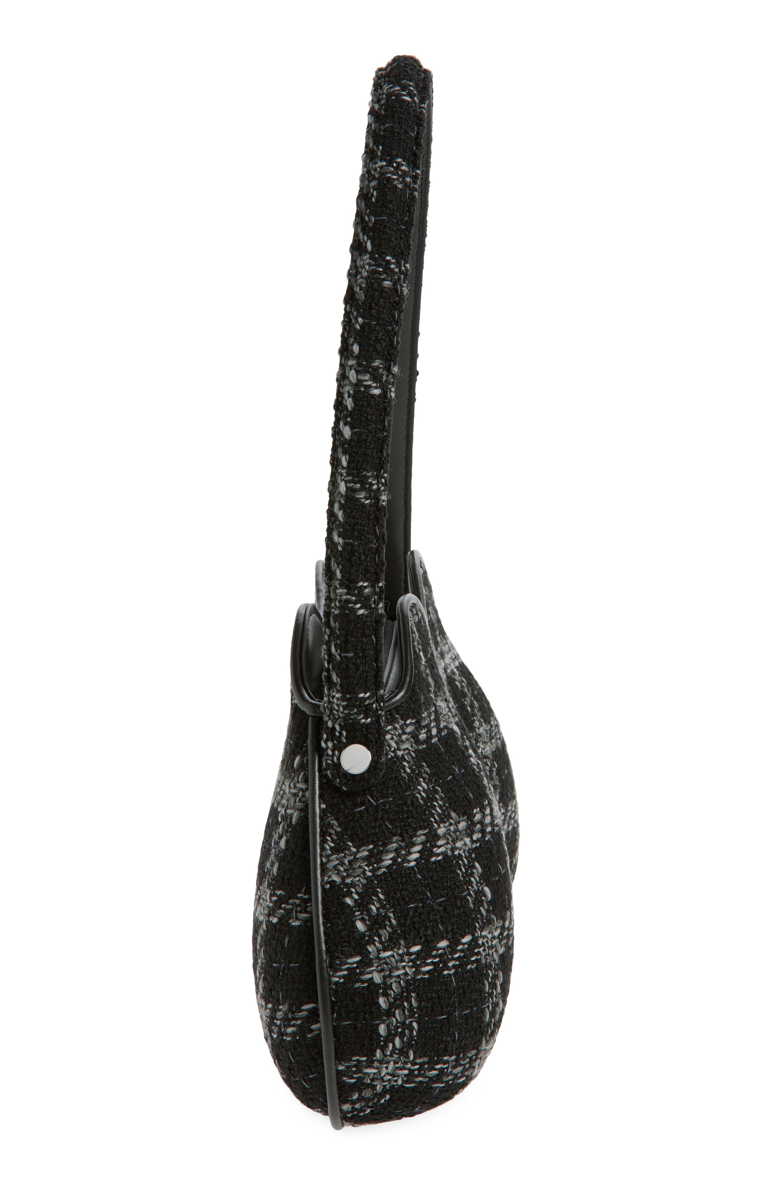 DIESEL<sup>®</sup> Double-D Tweed Shoulder Bag, Alternate, color, Black