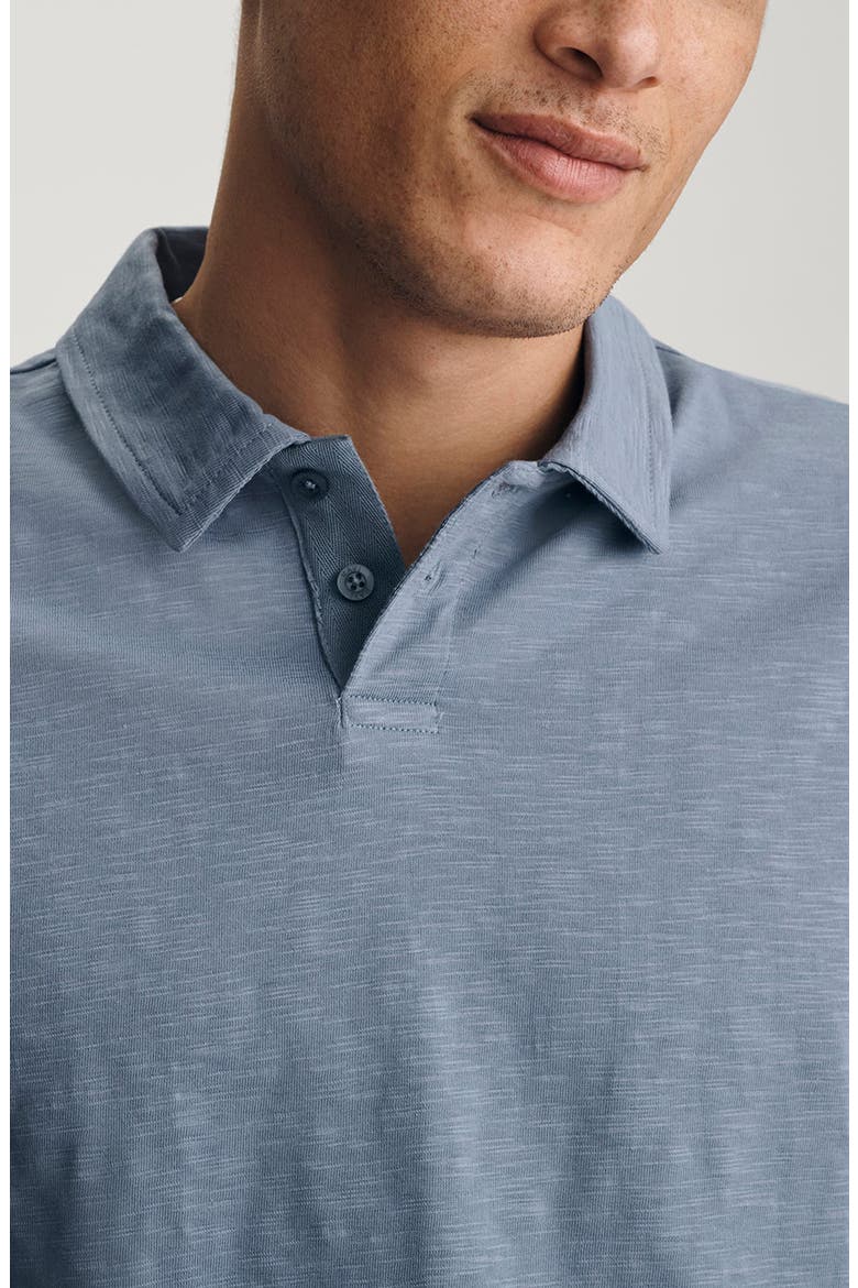 Slub Cotton Polo, Alternate, color, FLINT STONE