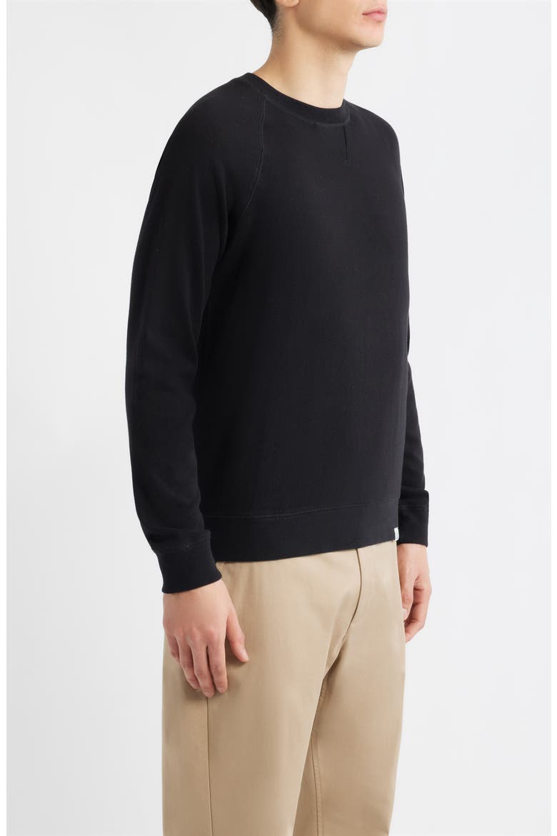 Retro Fleece Lightweight Sweatshirt, Alternate, color, DEEP BLACK