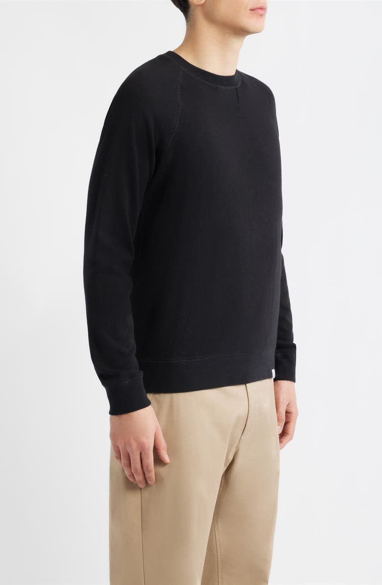 MERZ B SCHWANEN Retro Fleece Lightweight Sweatshirt, Alternate, color, Deep Black