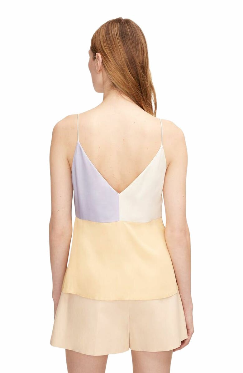 Rebecca Taylor Color-Blocked Twill Camisole, Alternate, color, Colorblock Sorbet Combo