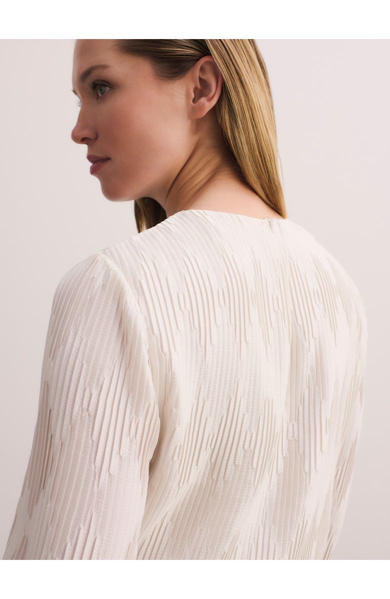 The Fold Ellesmere Plisse Blouse, Alternate, color, Ivory