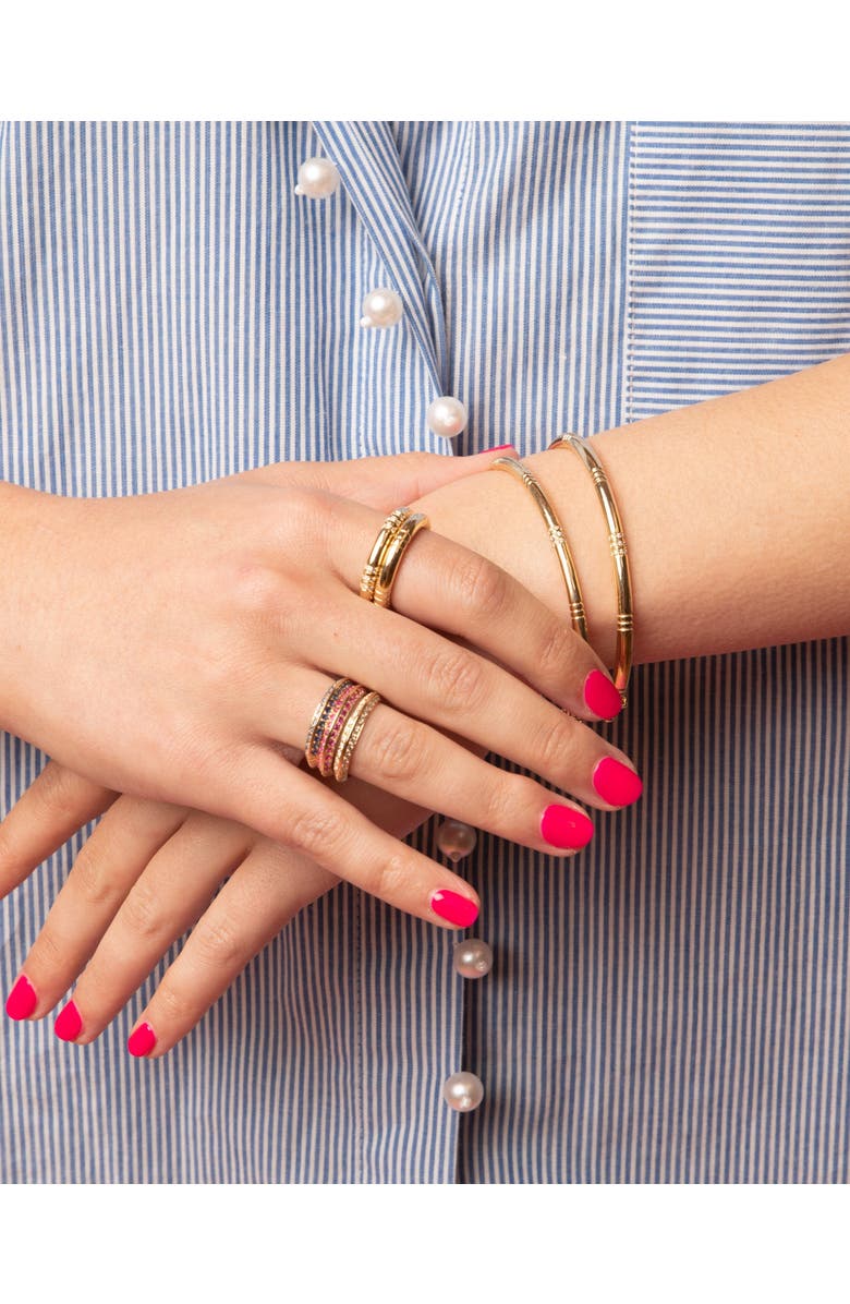 Campbell + Charlotte Crew Knife Edge Stacking Ring - Pink Sapphire, Alternate, color, Sapphire- Gold