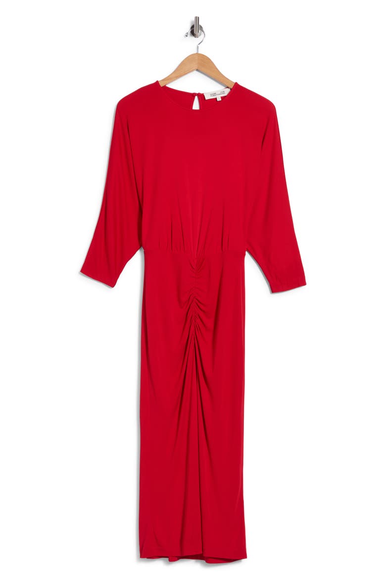Chrisey Ruched Maxi Dress, Main, color, RED