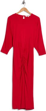 DVF Chrisey Ruched Maxi Dress