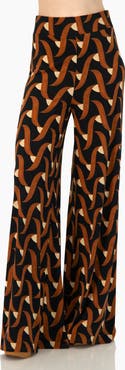 IVONNE Geometric Strech Wide Pants
