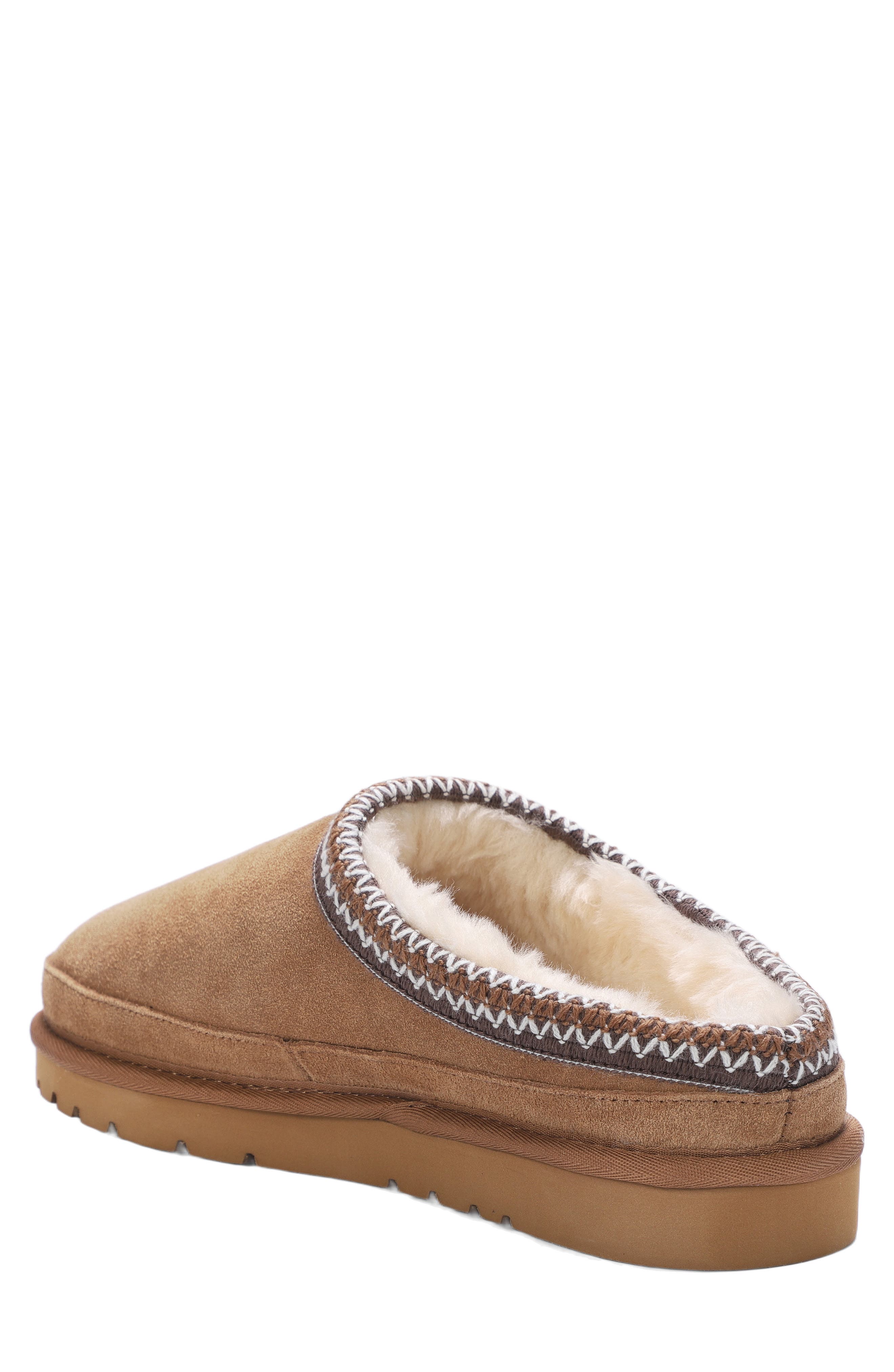 Jaden Faux Shearling Lined Slipper, Alternate, color, CHESTNUT