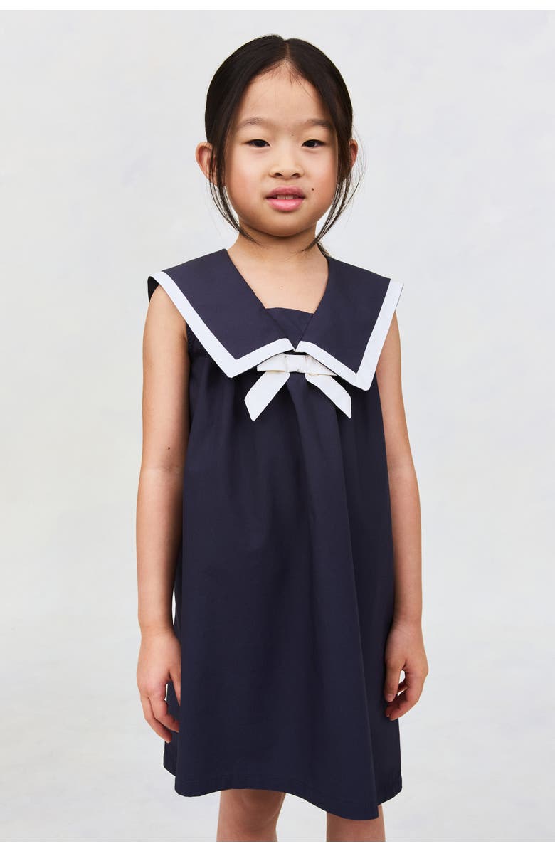 H&M Cotton Sailor Dress, Alternate, color, Navy Blue