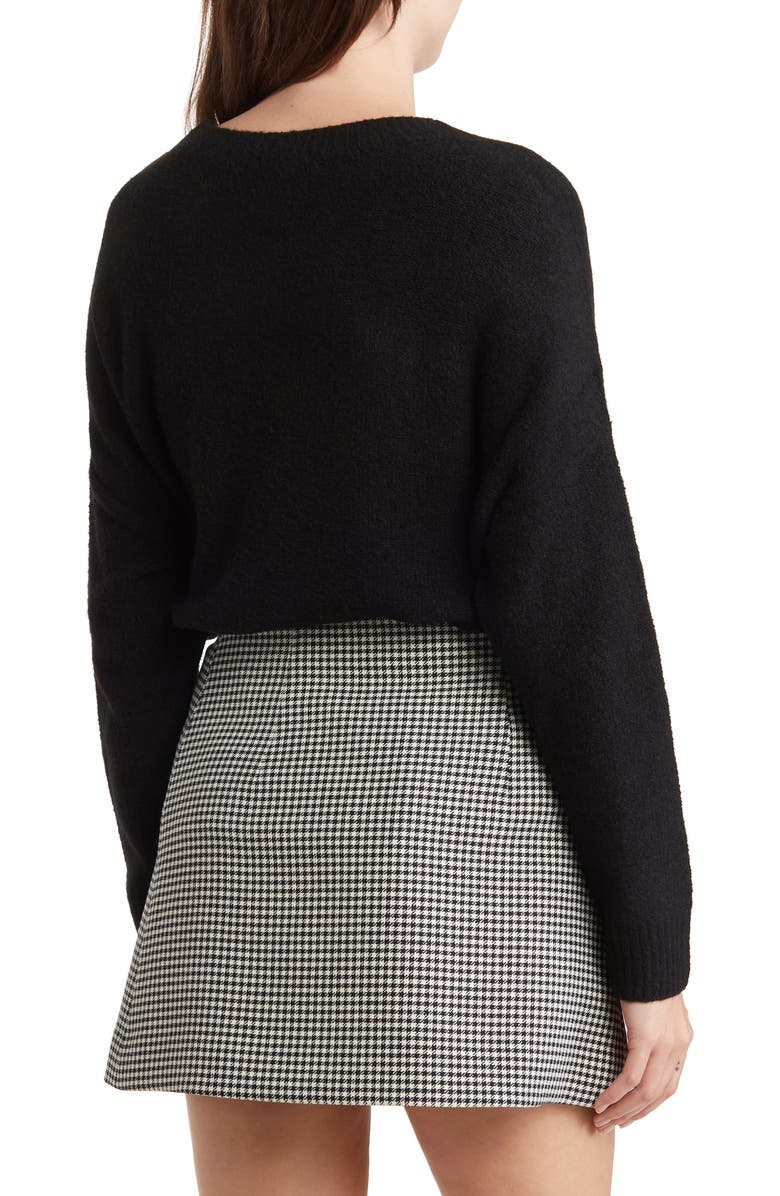 Alice + Olivia Roma Bouclé Pod Shaped Pullover Sweater, Alternate, color, 