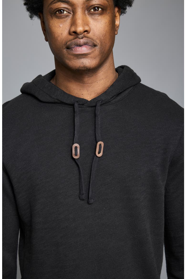 French Terry Hoodie, Alternate, color, BLACK