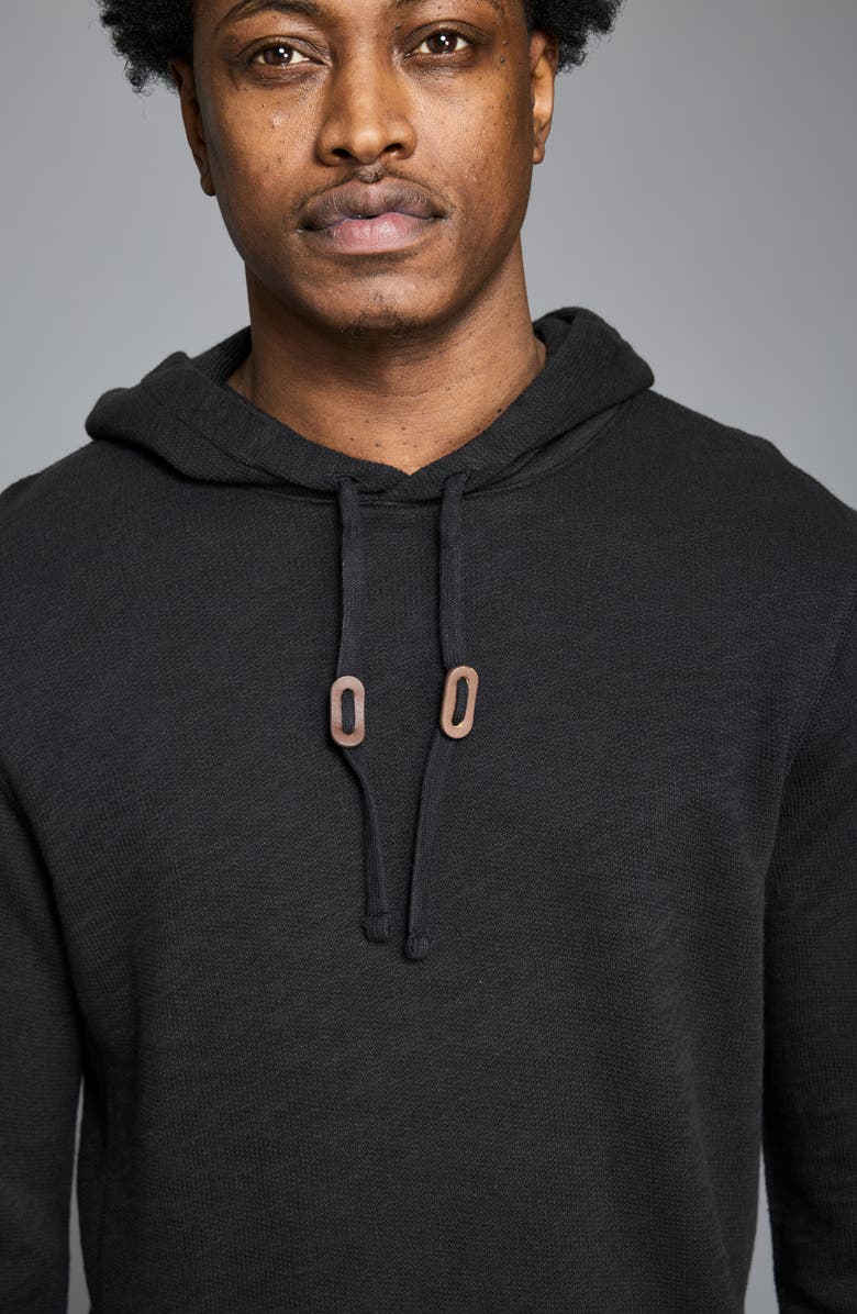 Billy Reid French Terry Hoodie, Alternate, color, Black