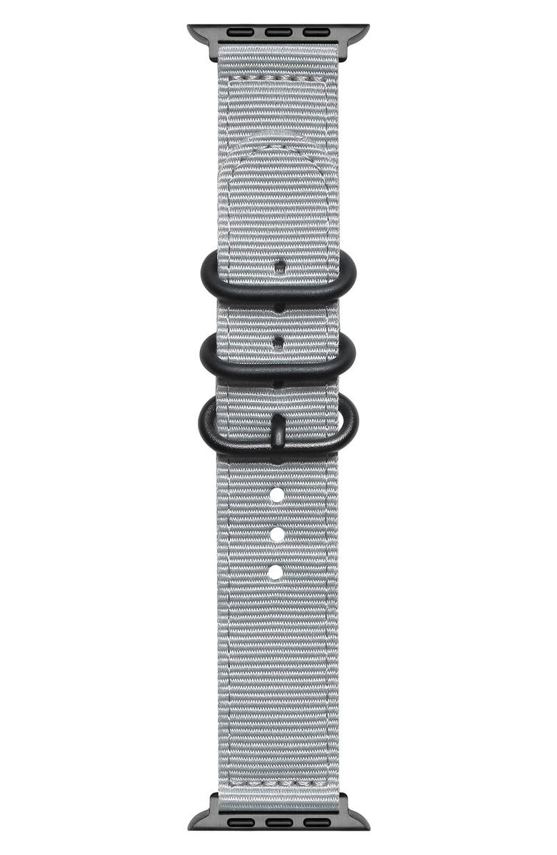 The Posh Tech Nylon Apple Watch<sup>®</sup> Watchband, Main, color, Grey