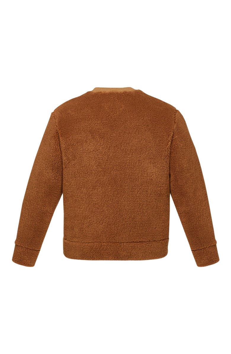 MCM Monogram Pocket Fleece Sweatshirt, Alternate, color, Cognac