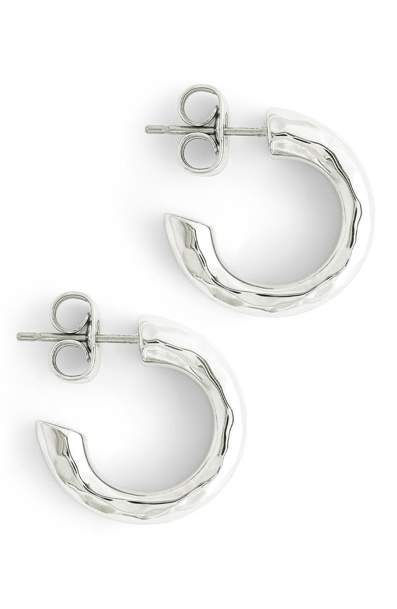 Anabel Aram Jewelry Farrier Huggie Hoop Earrings, Alternate, color, Silver
