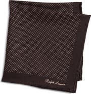 Ralph Lauren Purple Label Pin Dot Cashmere & Silk Pocket Square