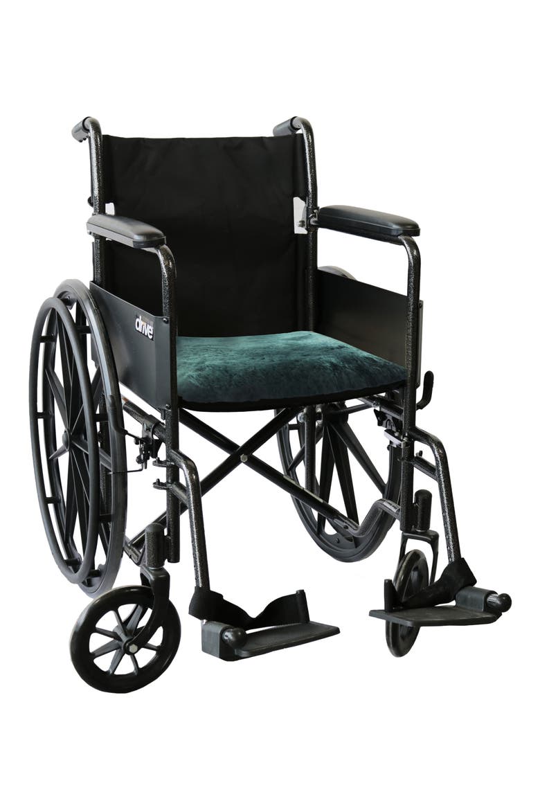 Medical Genuine Sheepskin Shearling Chair Pad 18" x 18" - Grey, Alternate, color, EMERALD