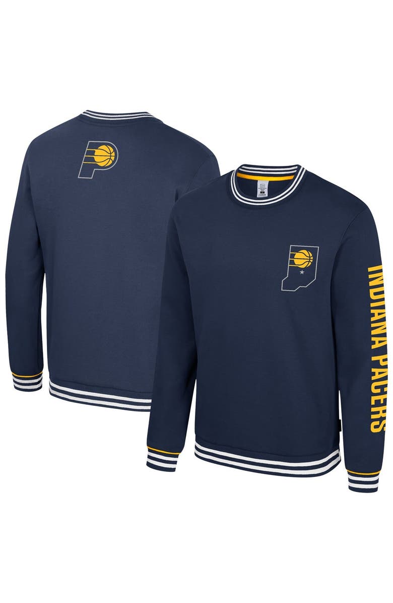 Stadium Essentials Unisex Stadium Essentials Navy Indiana Pacers Half-Time 2 Pullover Sweatshirt, Main, color, 