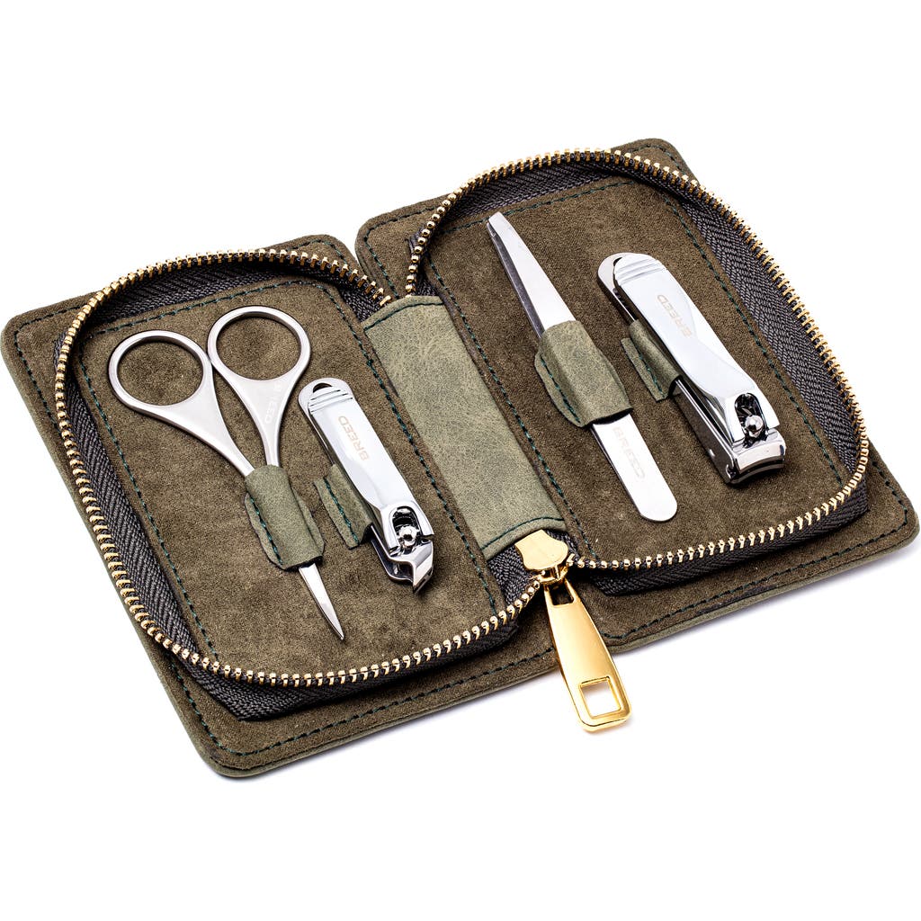 Breed Sabre 4 Piece Surgical Steel Groom Kit In Green
