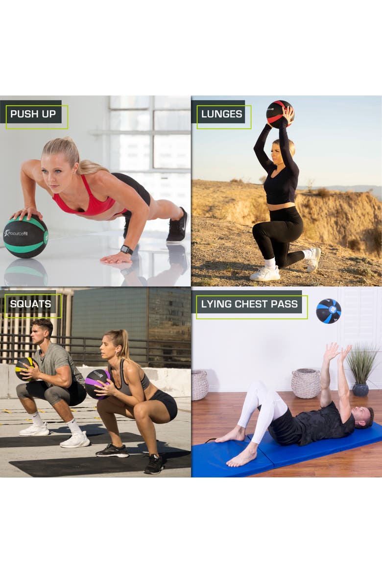Rubber Medicine Ball, Alternate, color, 8 lb