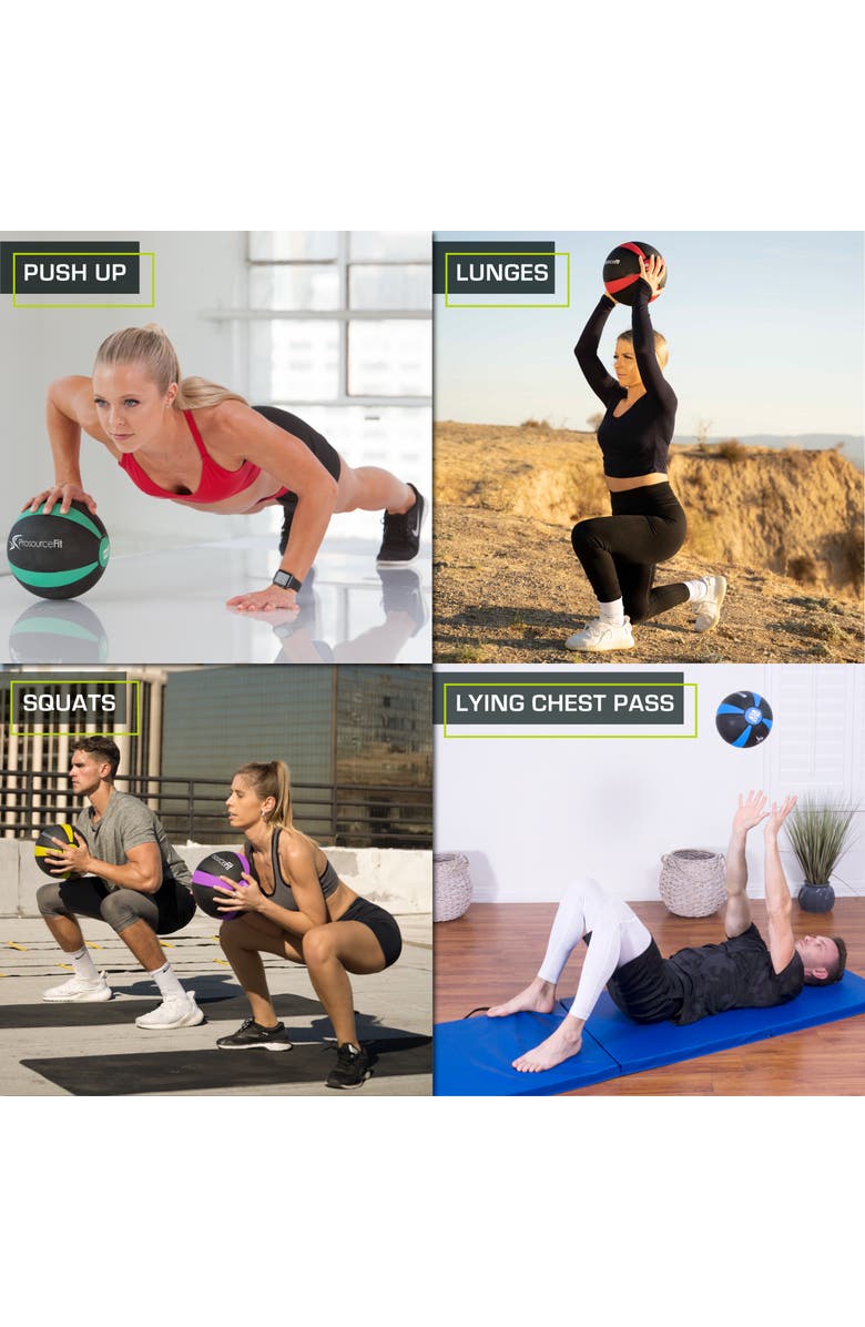 ProsourceFit Rubber Medicine Ball, Alternate, color, 8 Lb