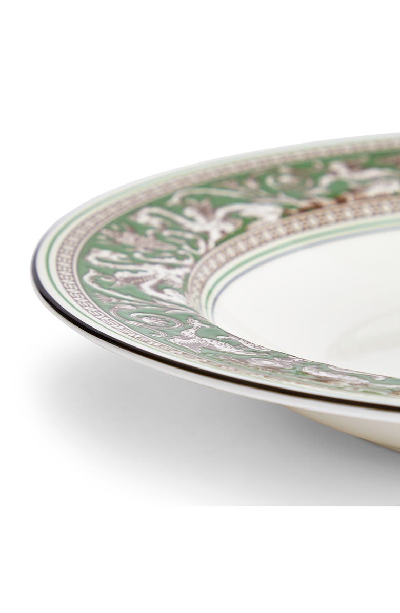 Wedgwood Florentine Bone China Soup Bowl, Alternate, color, Verde