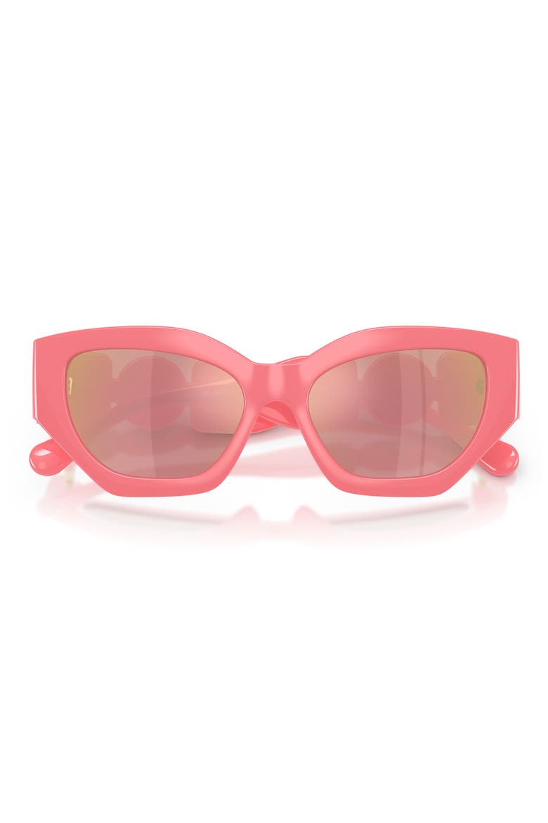 Kids' 48mm Irregular Sunglasses, Alternate, color, PINK / PINK MIRROR ROSE GOLD