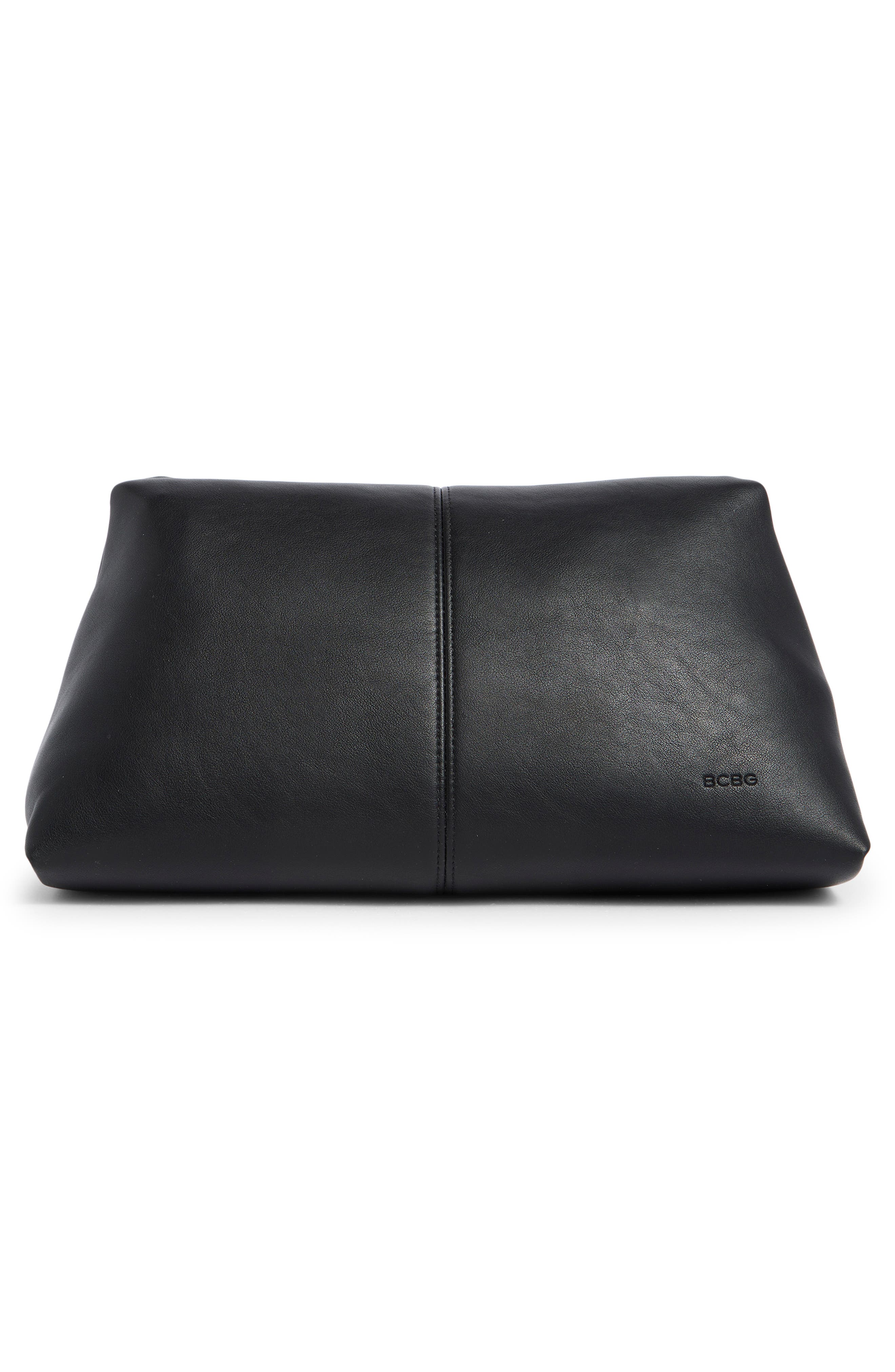 BCBG Fold Down Clutch, Alternate, color, Black
