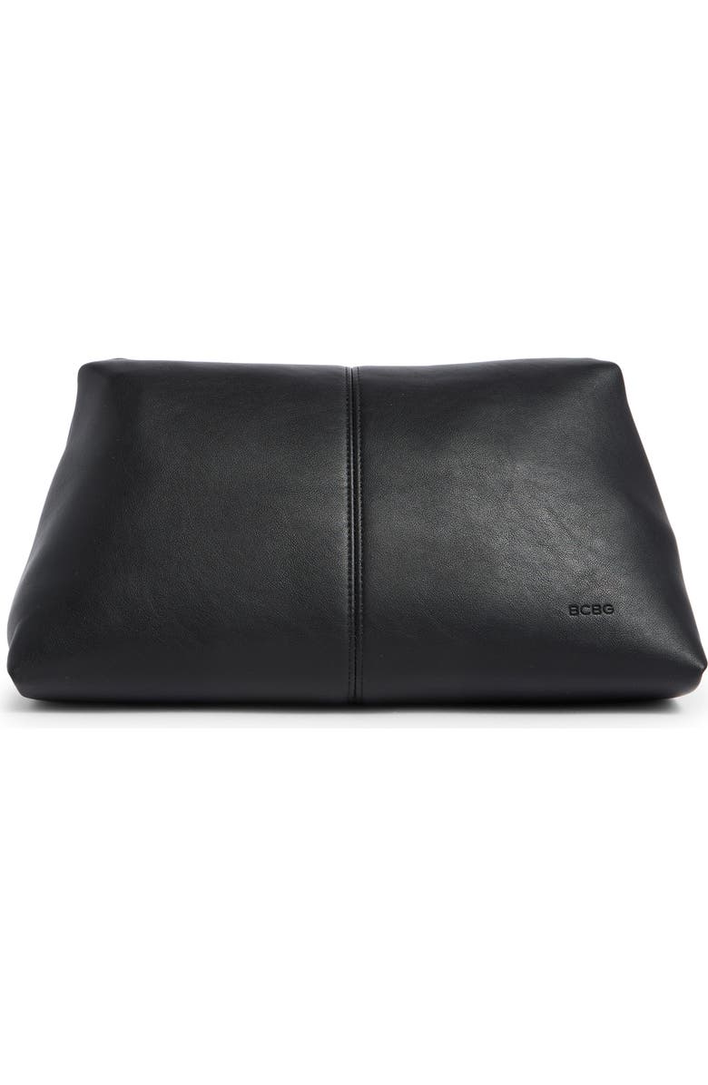 BCBG Fold Down Clutch, Alternate, color, Black