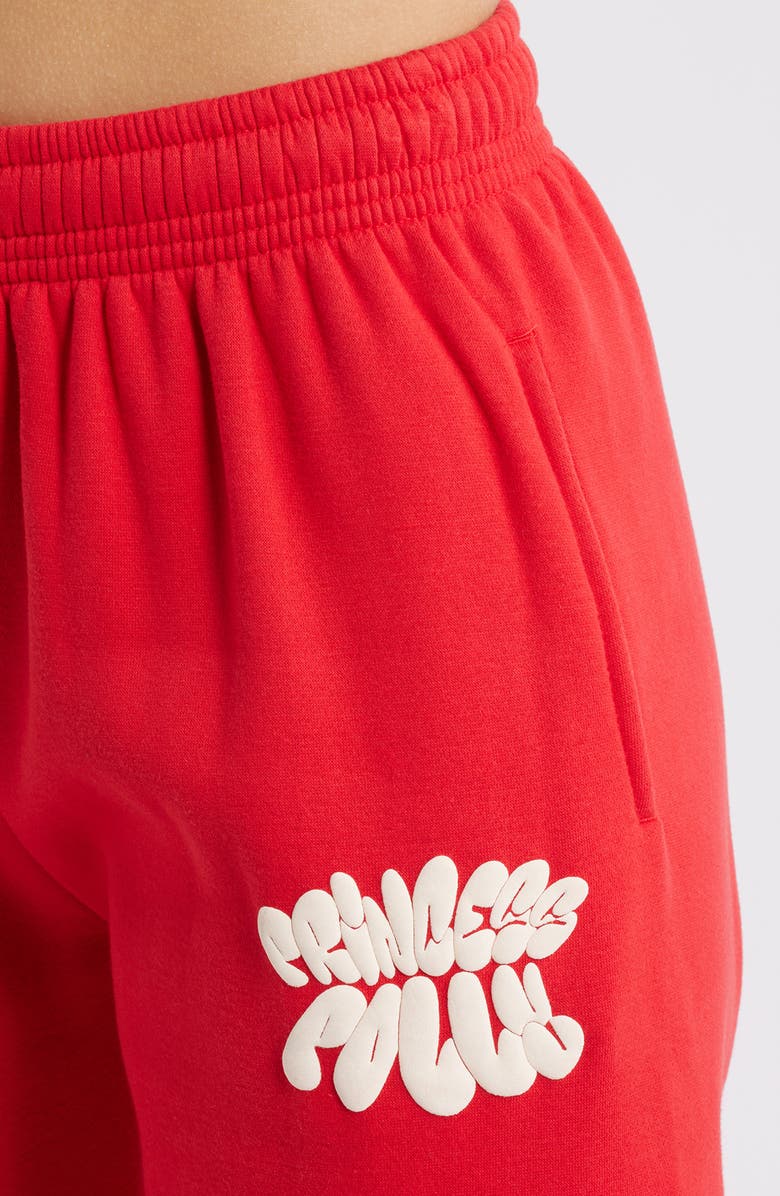 Princess Polly Logo Jogger Sweatpants, Alternate, color, Red