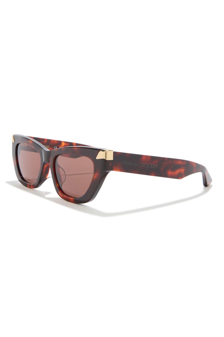 53mm Cat Eye Sunglasses, Alternate, color, HAVANA HAVANA BROWN