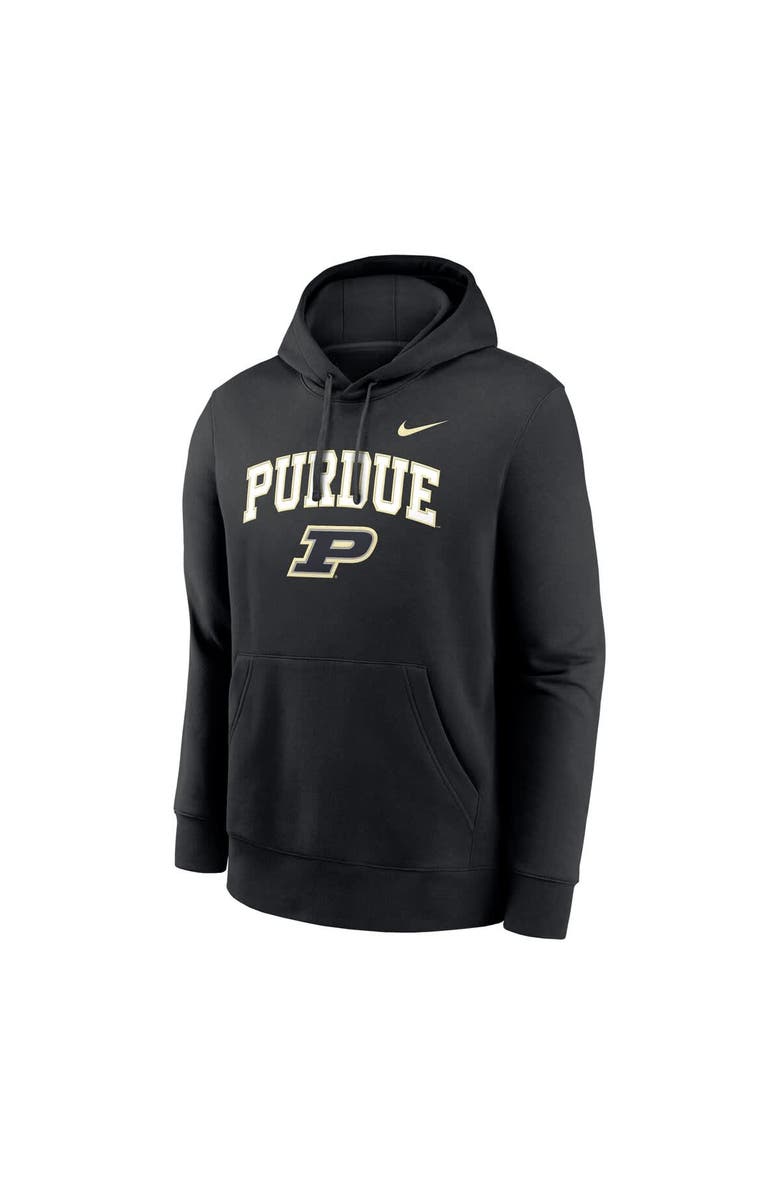 Nike Men's Nike Black Purdue Boilermakers Club Pullover Hoodie, Alternate, color, Black