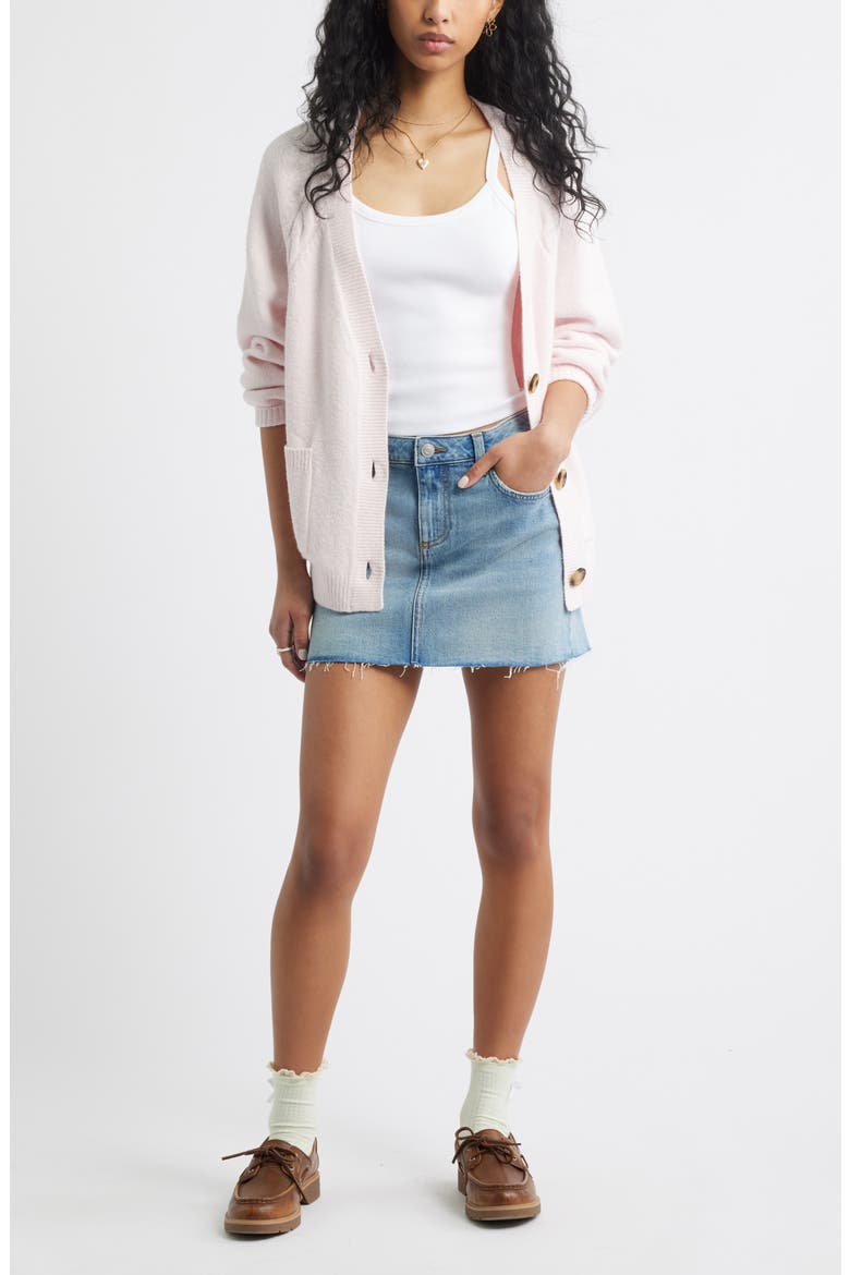 Relaxed Everyday Cardigan, Alternate, color, PINK PRIMROSE