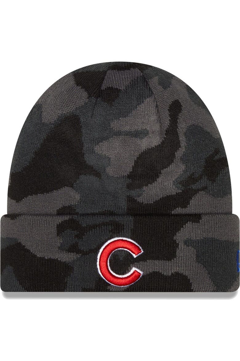 Men's New Era Camo Chicago Cubs Cuffed Knit Hat, Main, color, Camo