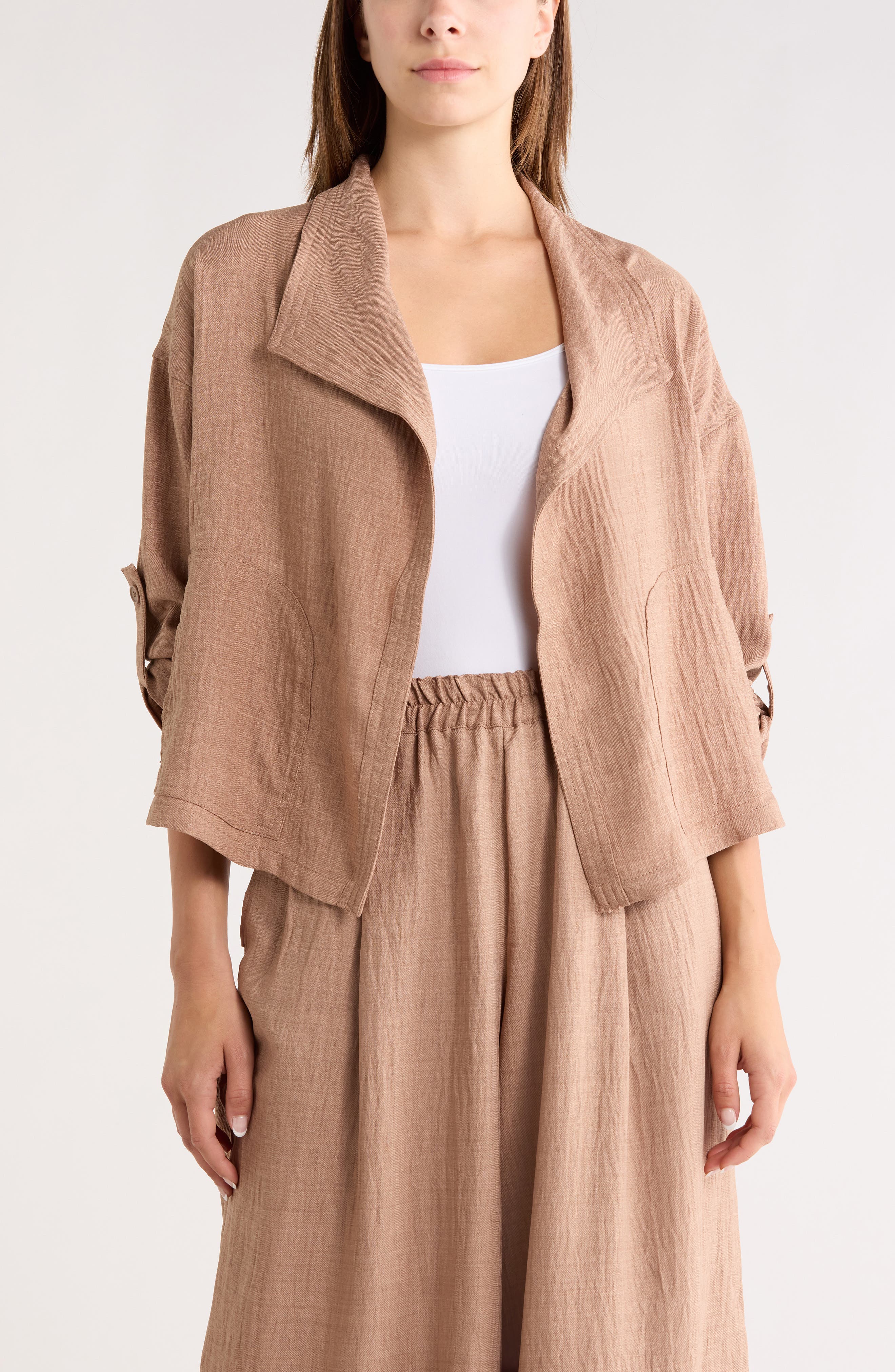 MAX STUDIO Textured Drape Jacket