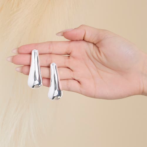 Jessica Simpson Drop Stud Earrings In Silver