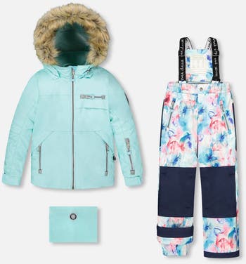 Deux par Deux Two-Piece Play Snowsuit Flower | Nordstrom